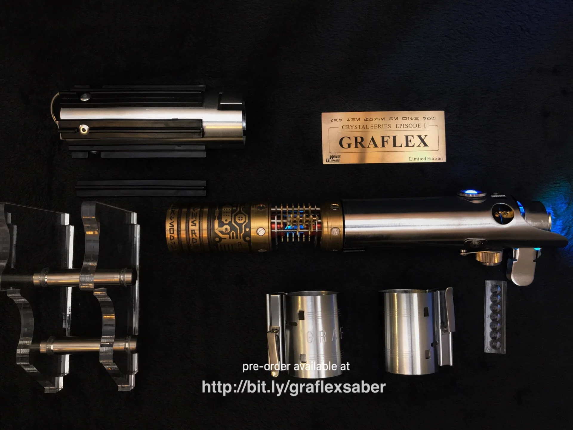 Ultimate Works - Legendary Graflex Saber - GRAND MASTER PACKAGE! LIMITED EDITION with Metal Crystal Chamber Chassis - Image 7